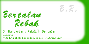 bertalan rebak business card